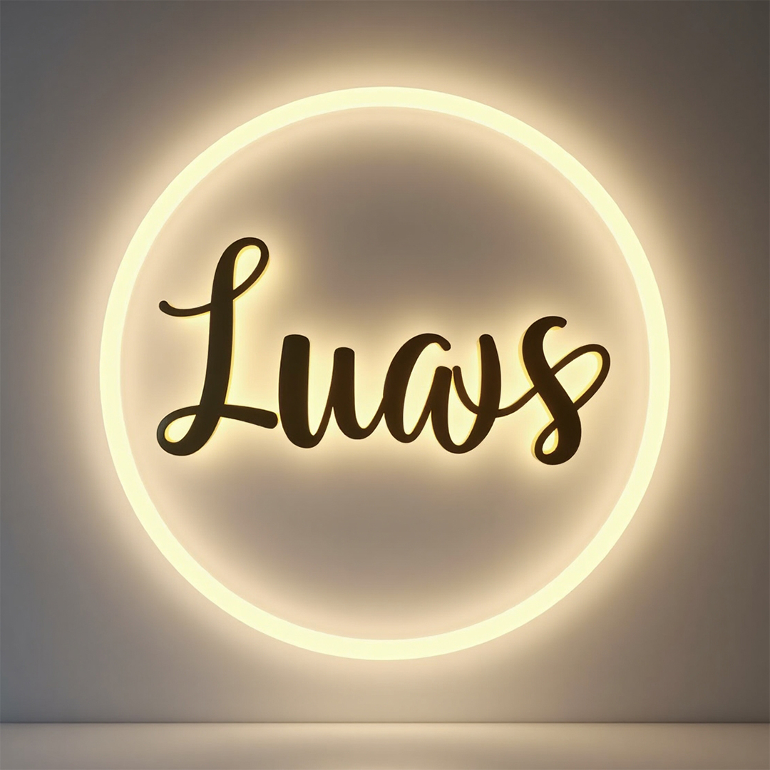 Premium Round Acrylic Logo Sign for Salon or Spa