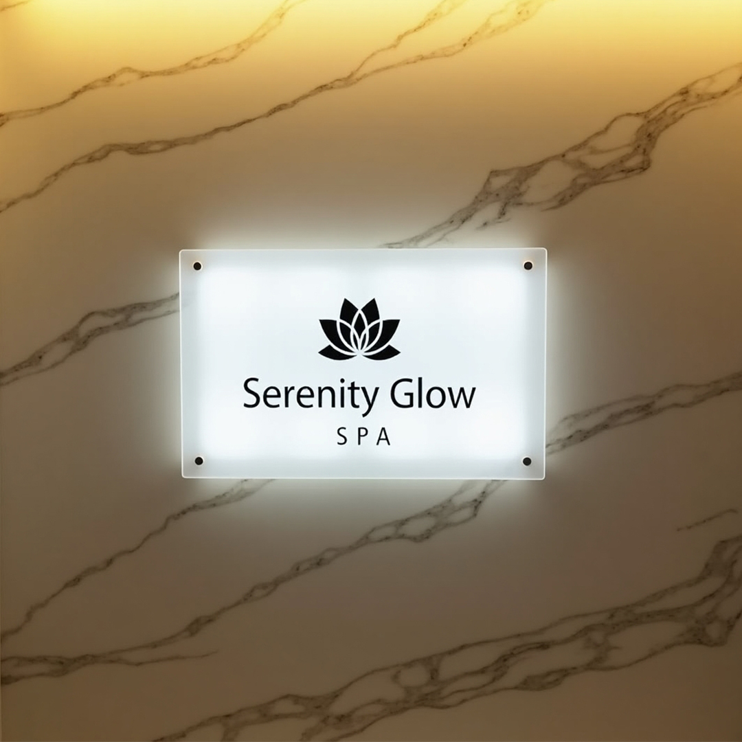 Elegant Acrylic Wall Sign with Branding obryal