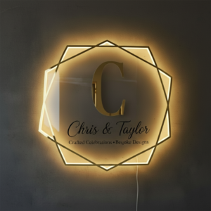 Mirror Gold Acrylic Sign for Boutique or Spa obryal