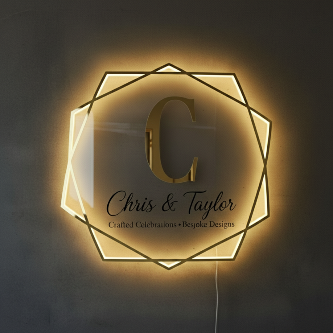 Mirror Gold Acrylic Sign for Boutique or Spa obryal