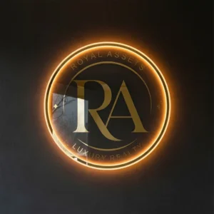 Minimalist Round Acrylic Sign for Nail Salon obryal