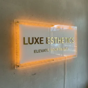 Elegant Acrylic Wall Sign with Branding obryal