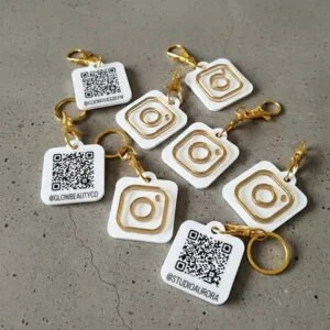 Business Logo Keychains Custom Acrylic Design by obryal