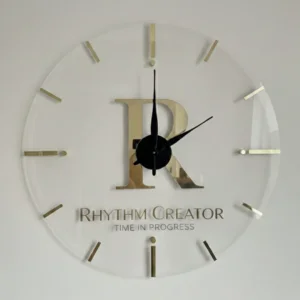 Personalized Logo Wall Clock for Offices & Commercial Spaces obryal