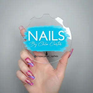 Custom Acrylic Nailfie | Personalized Salon Branding Photo